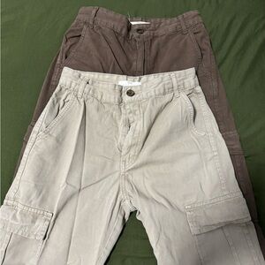 2 Stradivarius cargo pants